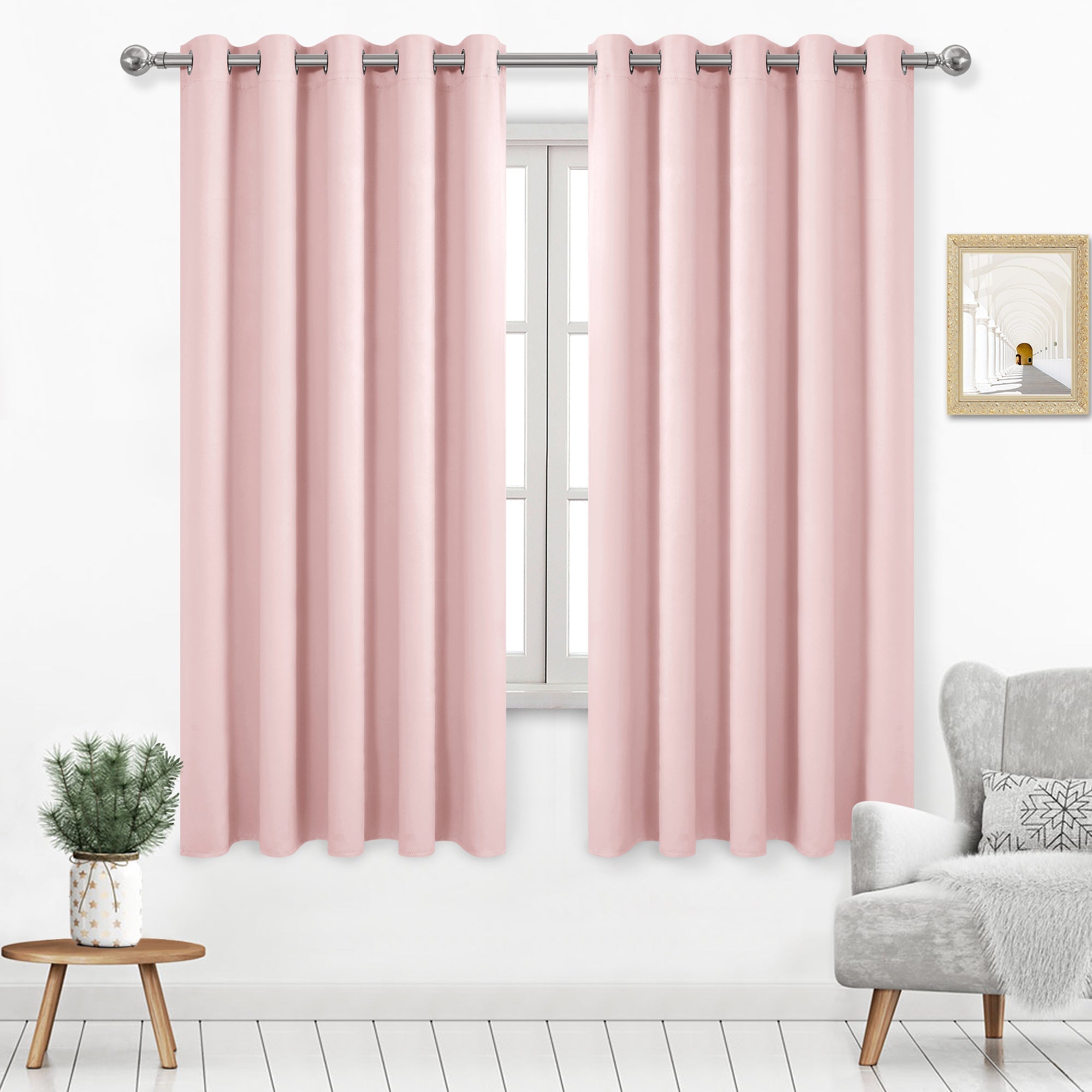 DWCN Grommet Blackout Curtains, Set of 2 Panels