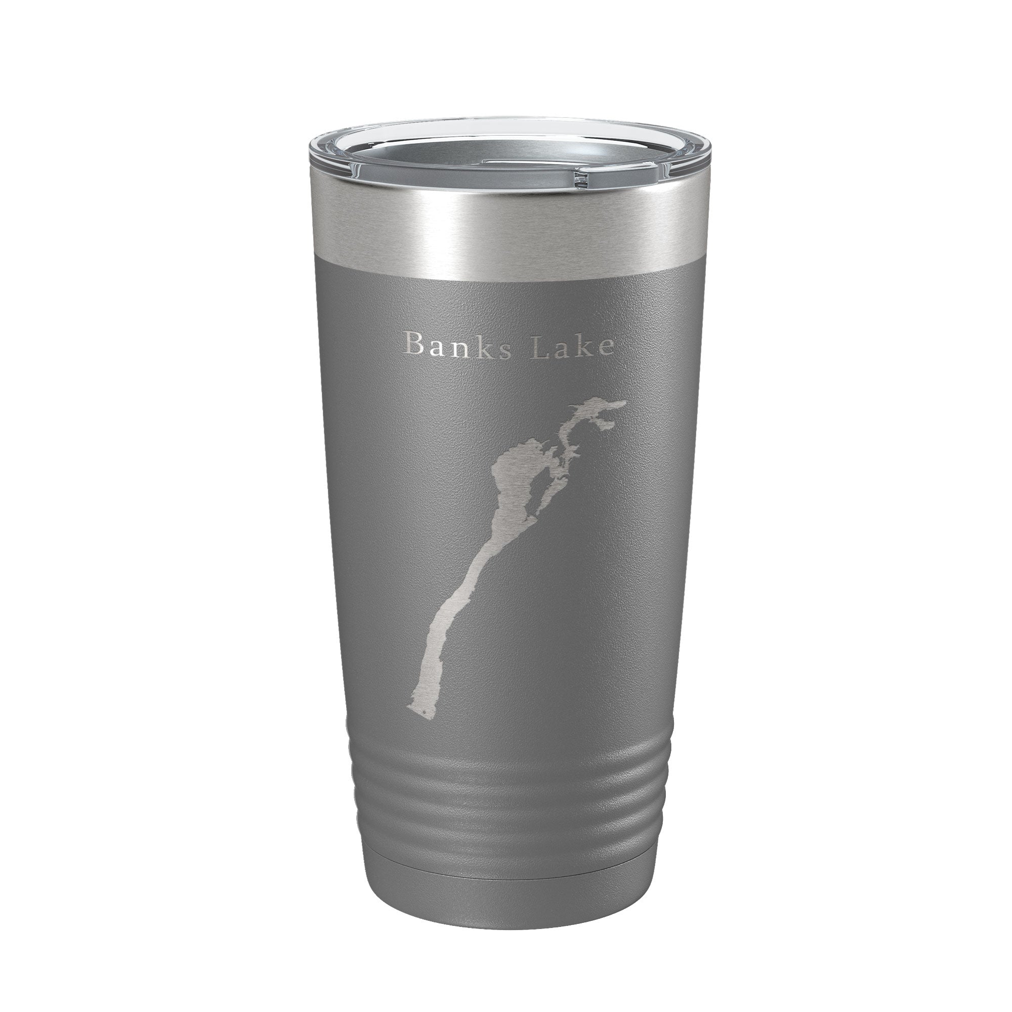 Banks Lake Map Tumbler Travel Mug Insulated Laser Engraved Coffee Cup Washington 20 oz