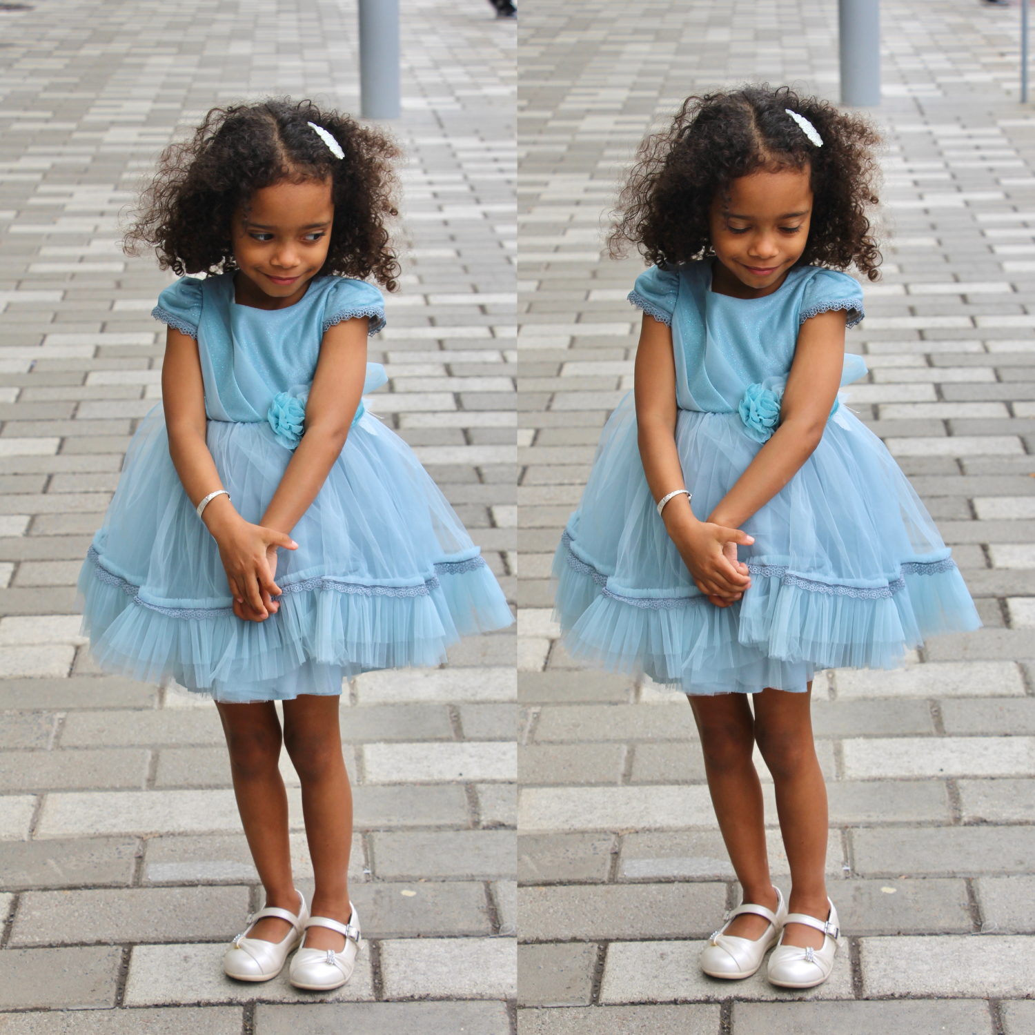 Bright Flower Girls Formal Dress