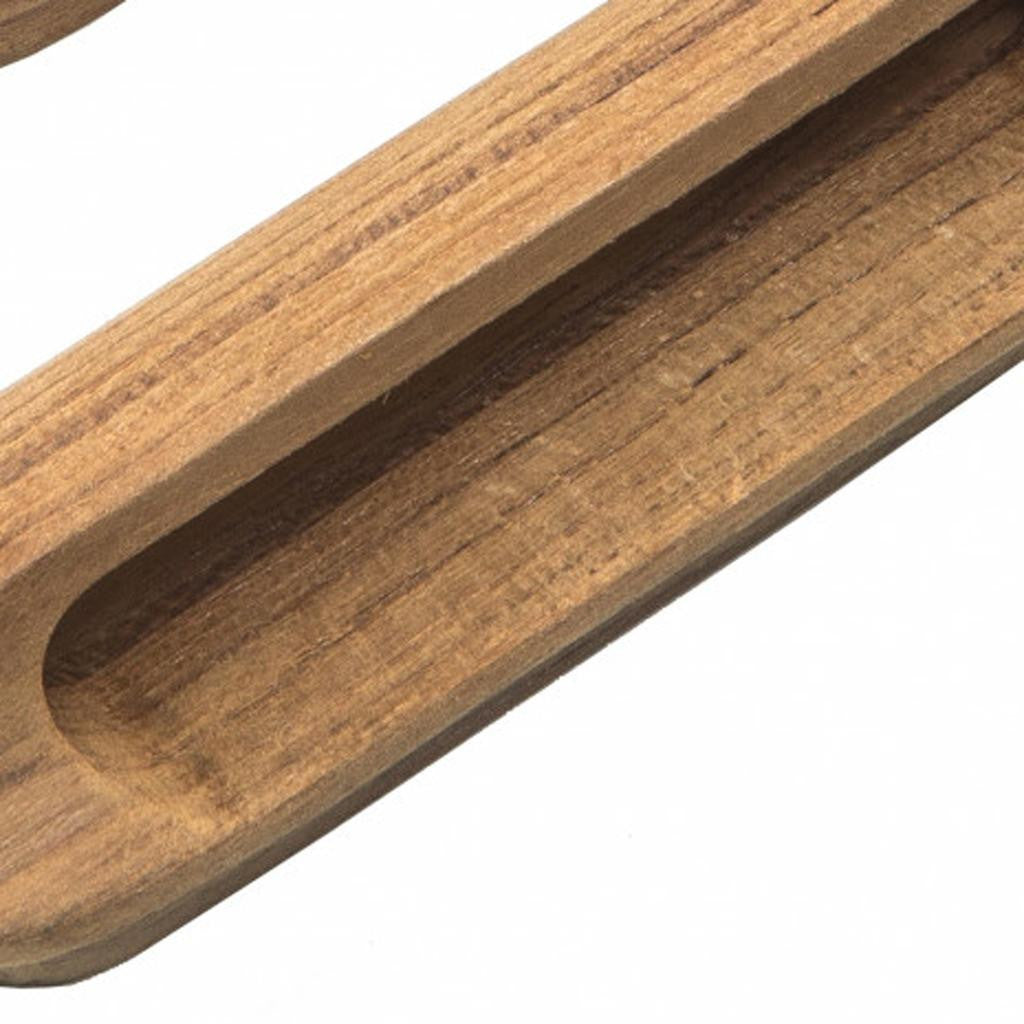 Set of Two Brown Teak Wood Drawer Pull Knobs-6