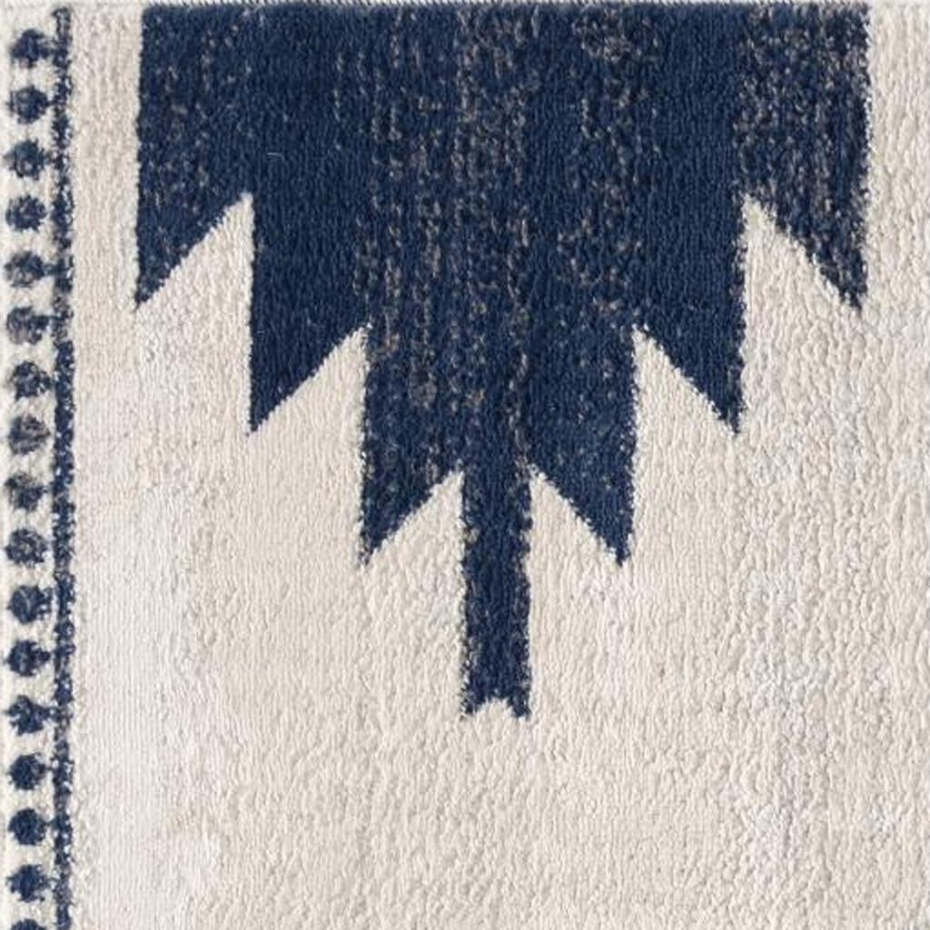 2' X 2' Blue Beige And Gray Southwestern Square Rug