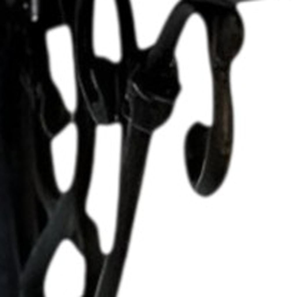 8" Set Of Two Black Metal Wall Mounted Shelf Brackets-6