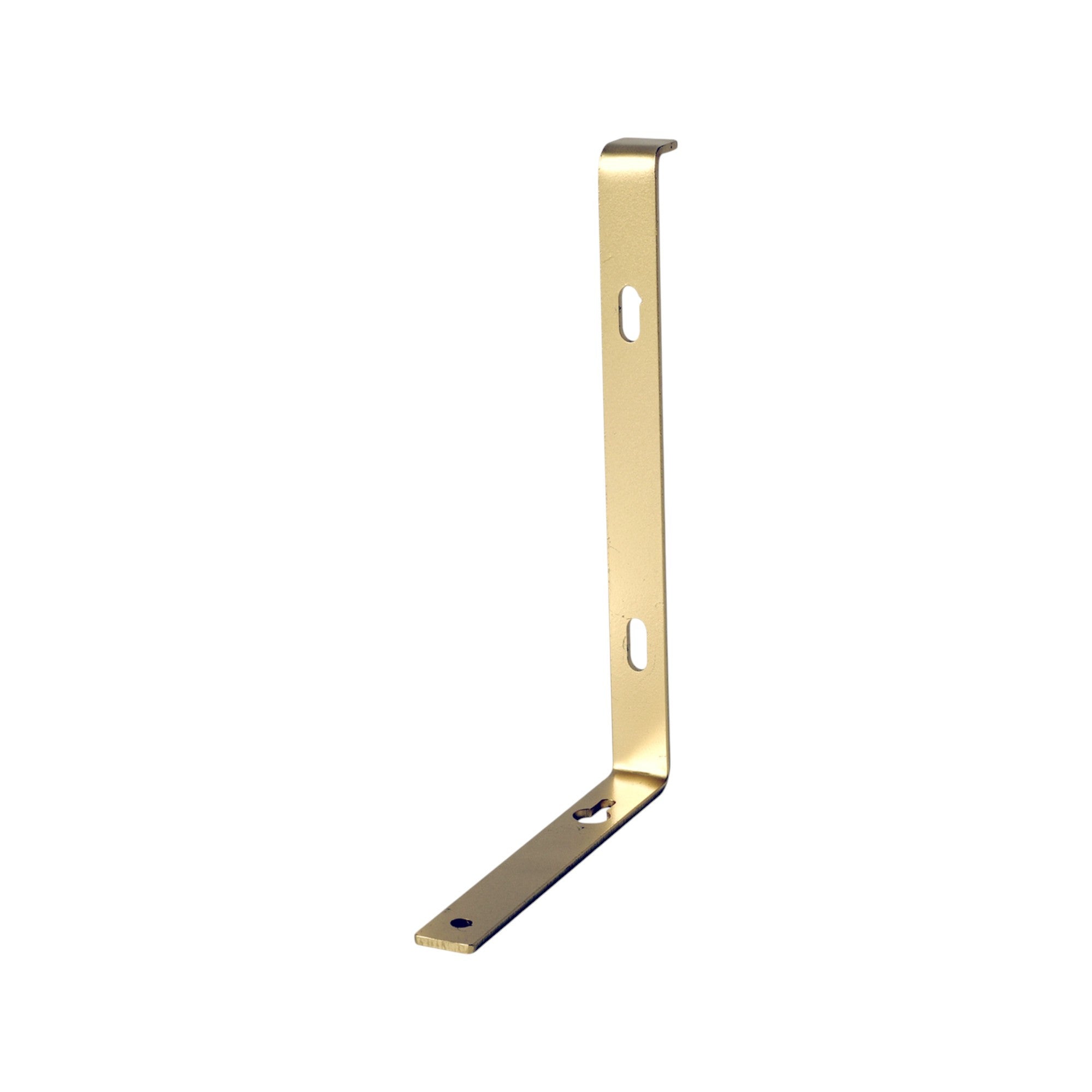 7" Set Of Two Gold Metal Wall Mounted Shelf Brackets-2