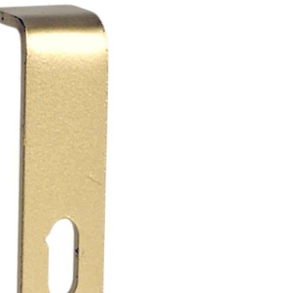 7" Set Of Two Gold Metal Wall Mounted Shelf Brackets-6