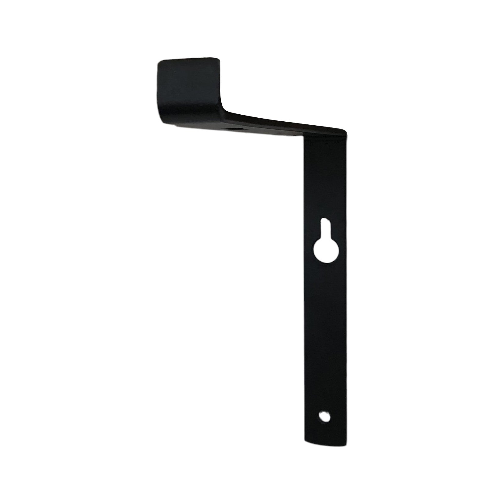 7" Set Of Two Black Metal Wall Mounted Shelf Brackets-5