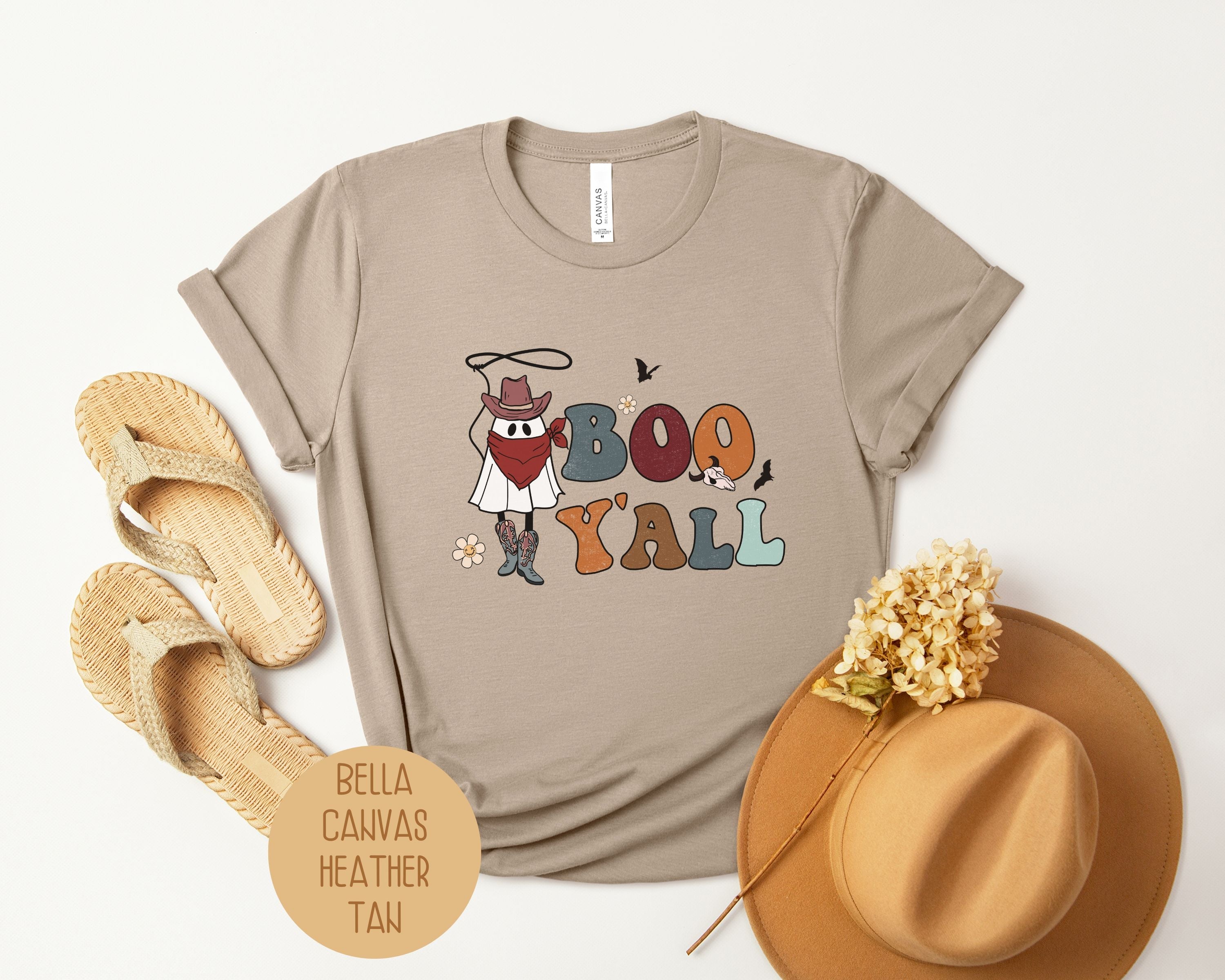 Boo Yall Ghost Cowboy Shirt-9