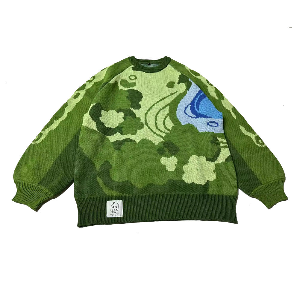 DAICHI: Thick knit jacquard sweater