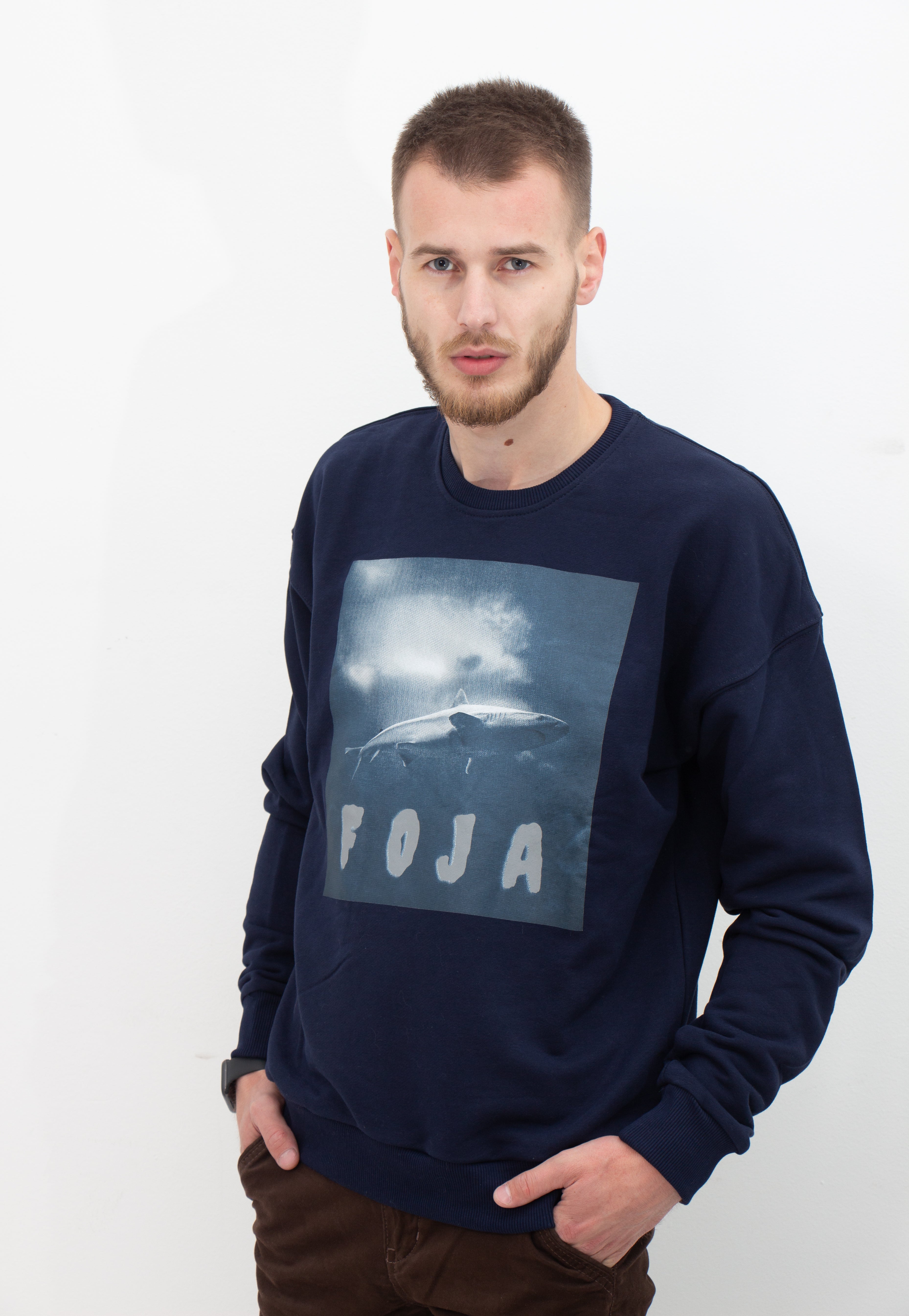 SHARK SWEATER -NAVY BLUE-