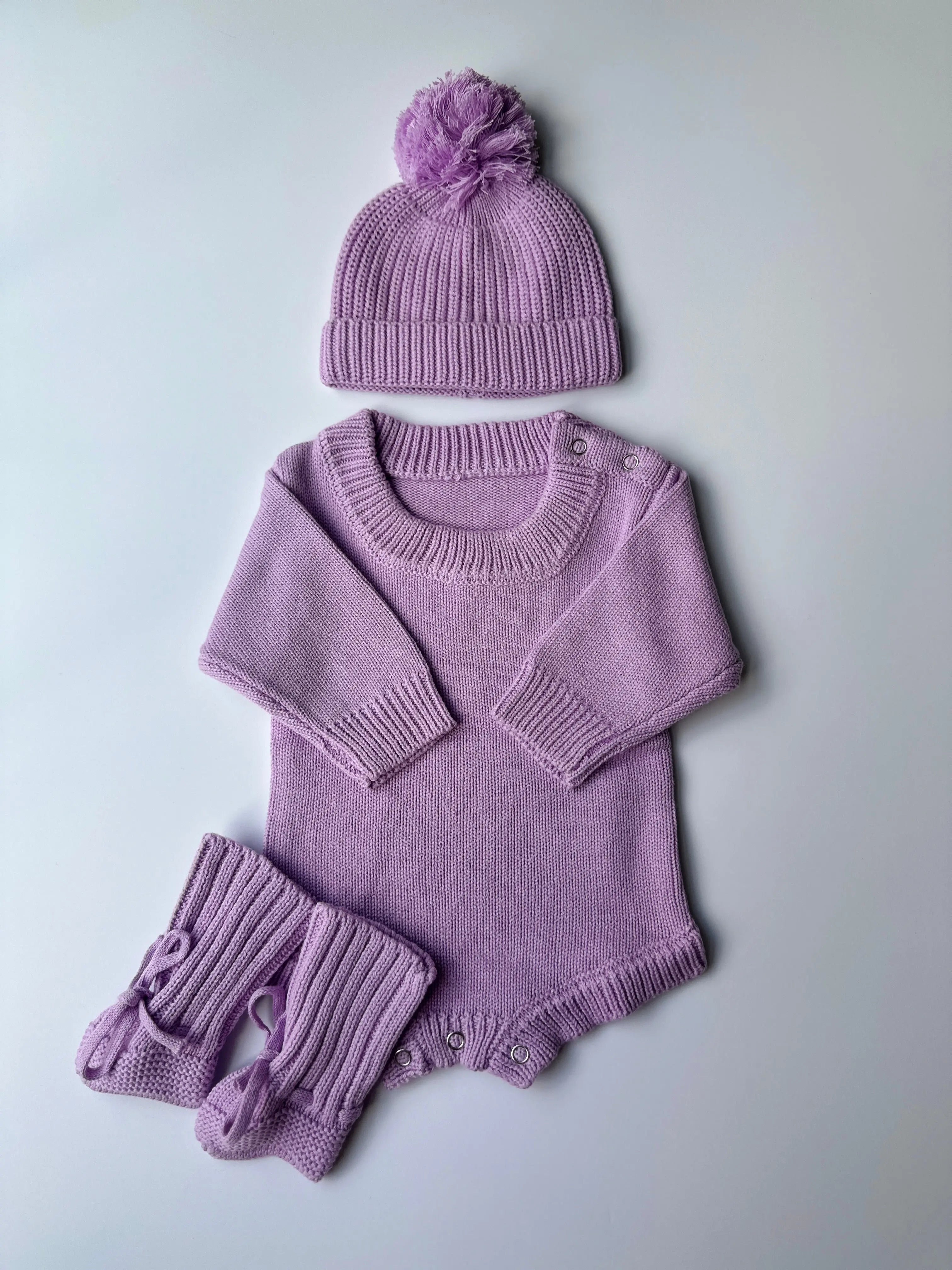 Baby Sweater Set with Hat & Booties – 0-3 months-6