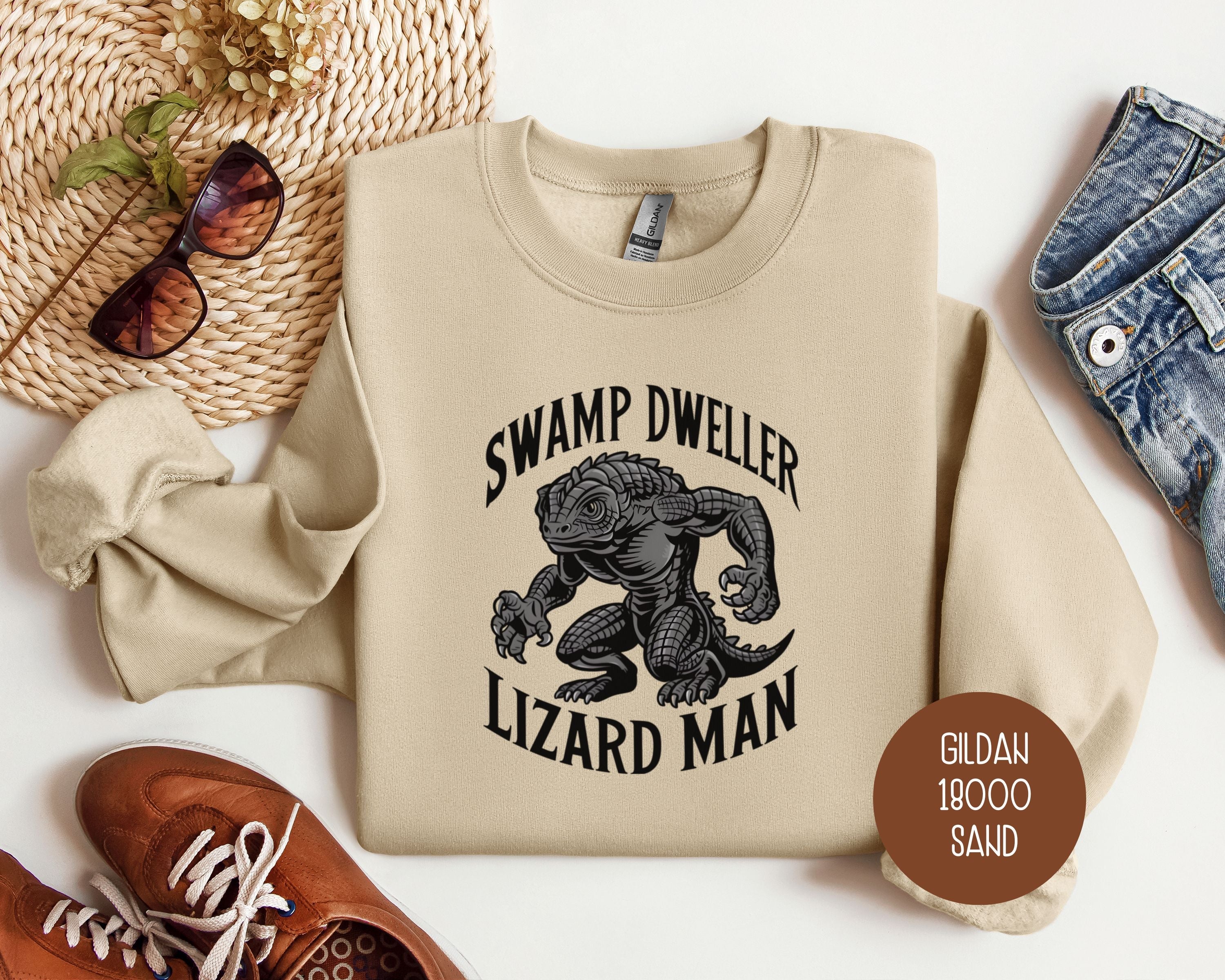Swamp Dweller Lizard Man Sweatshirt-4