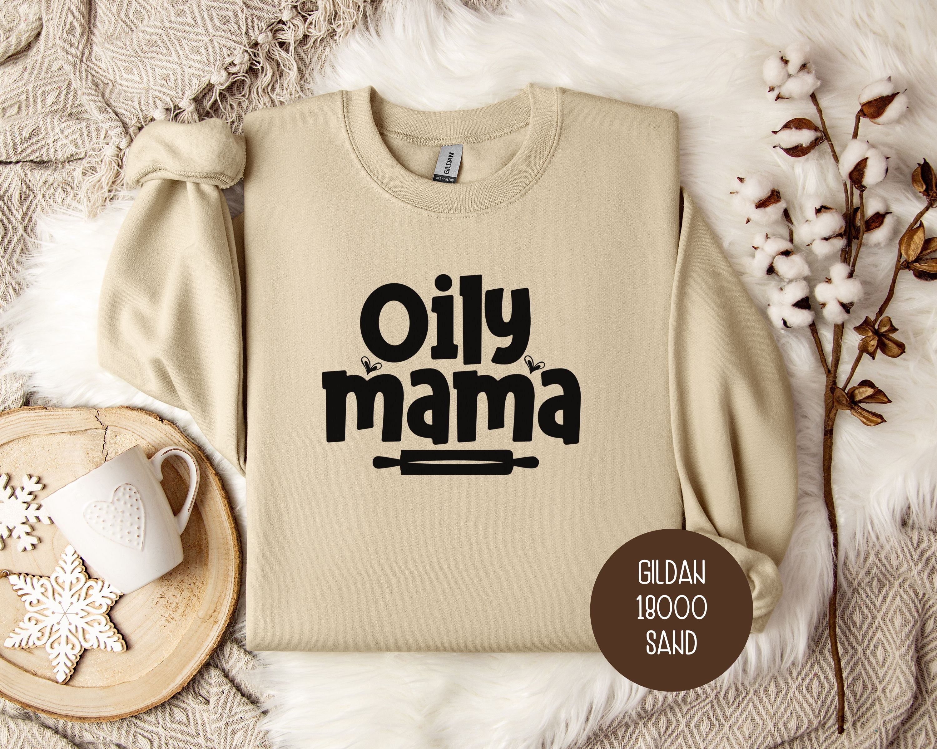 Crunchy Oily Mama Essential Oil Lover Sweatshirt-1