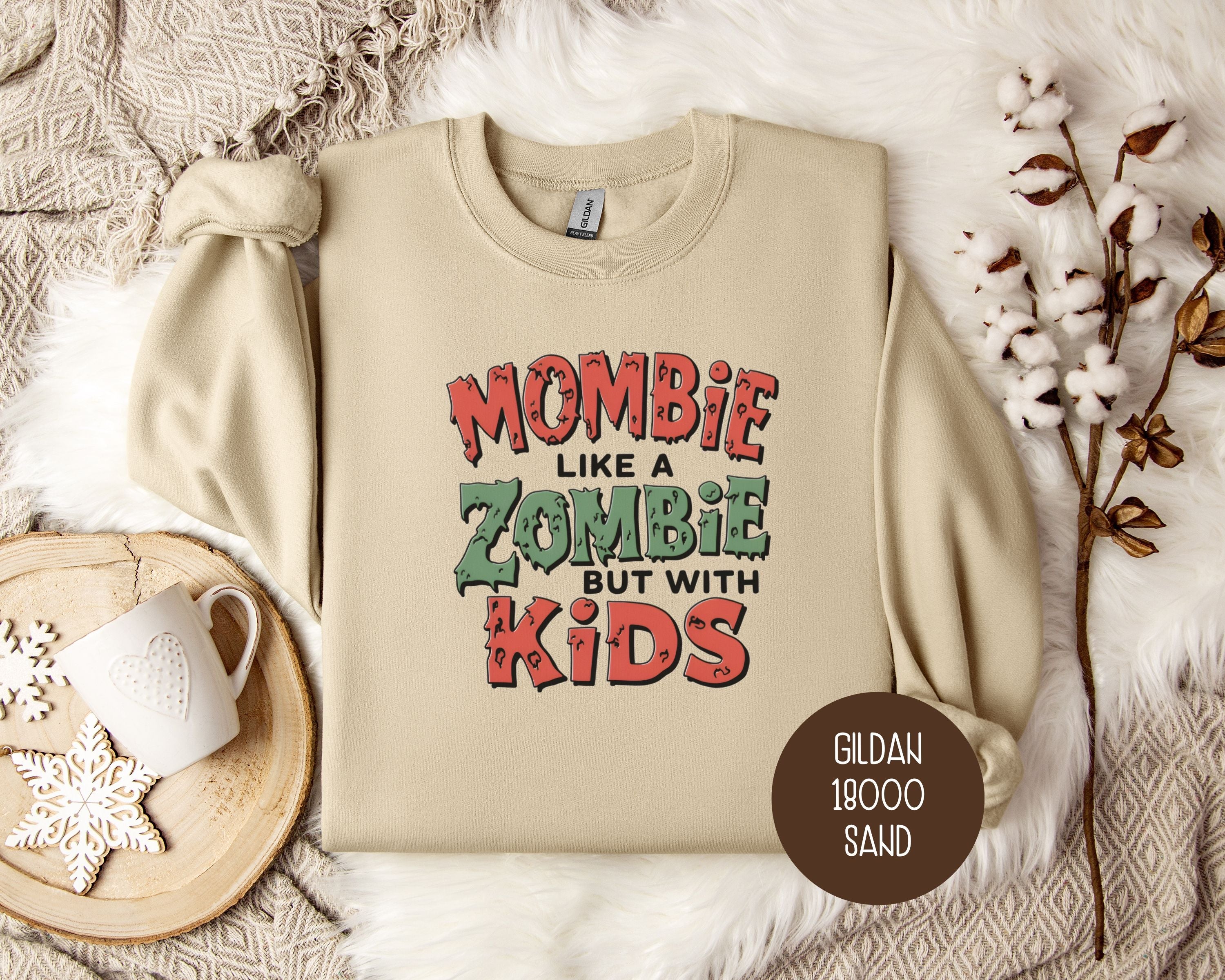 Mombie Like a Zombie But With Kids Sweatshirt-2
