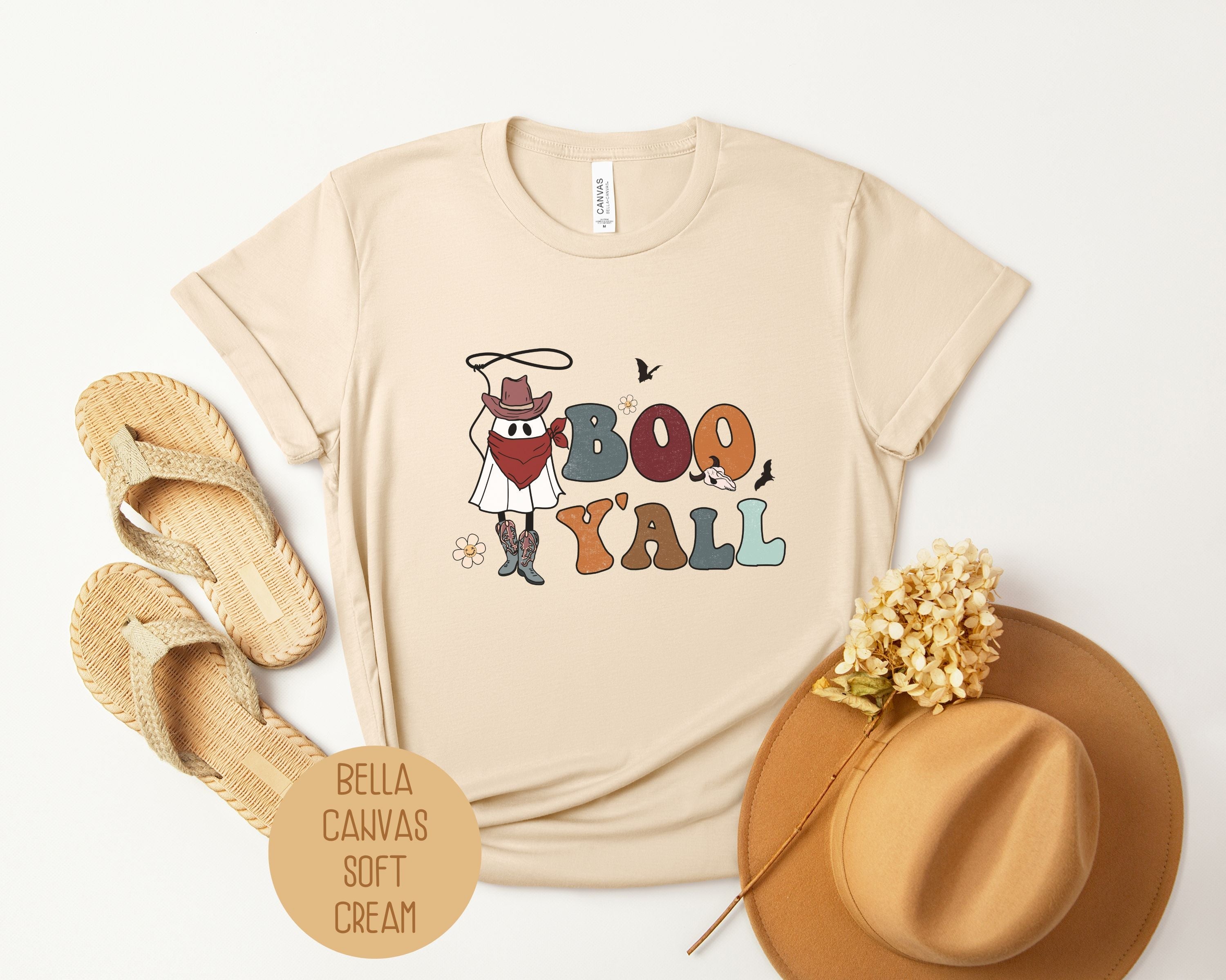 Boo Yall Ghost Cowboy Shirt-1