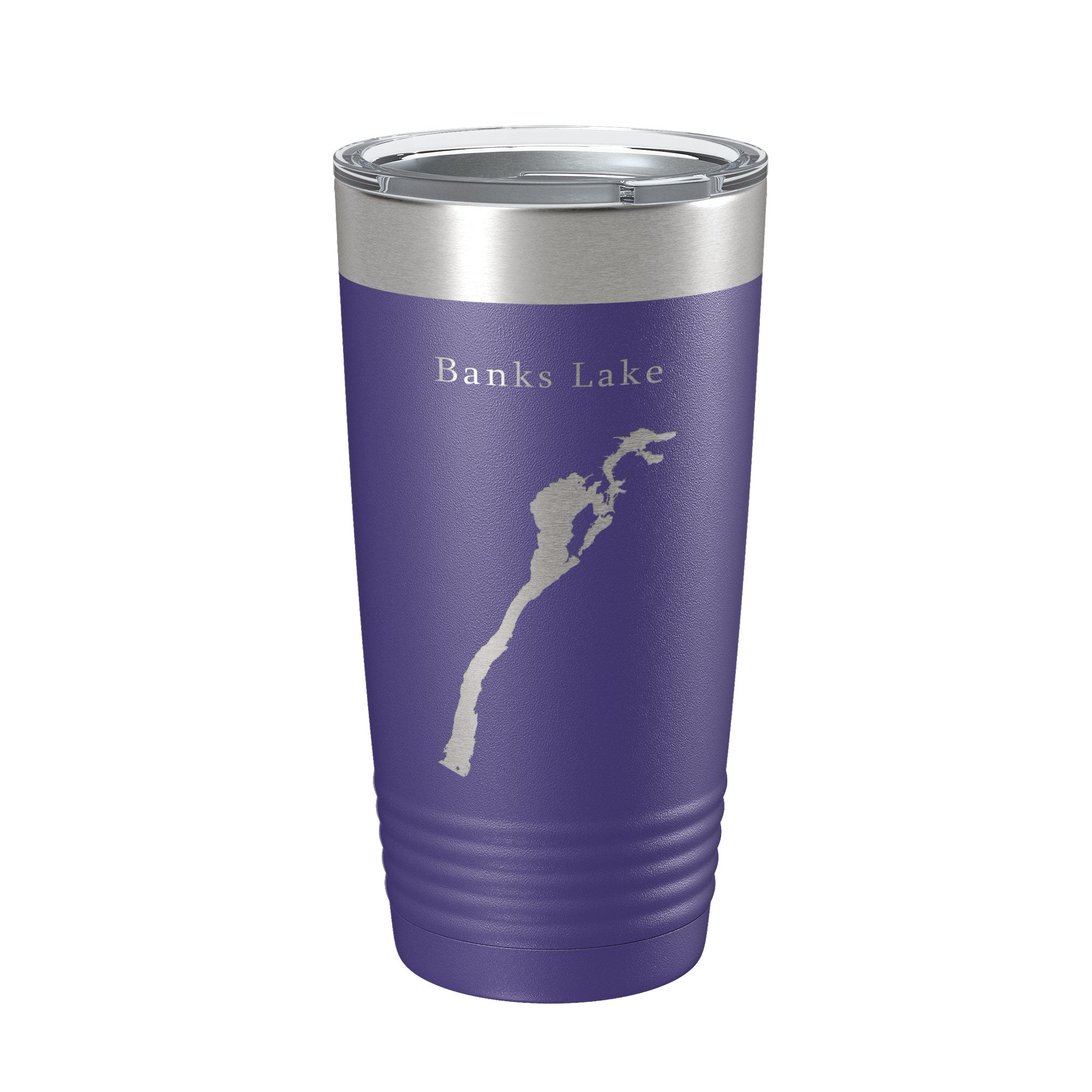 Banks Lake Map Tumbler Travel Mug Insulated Laser Engraved Coffee Cup Washington 20 oz