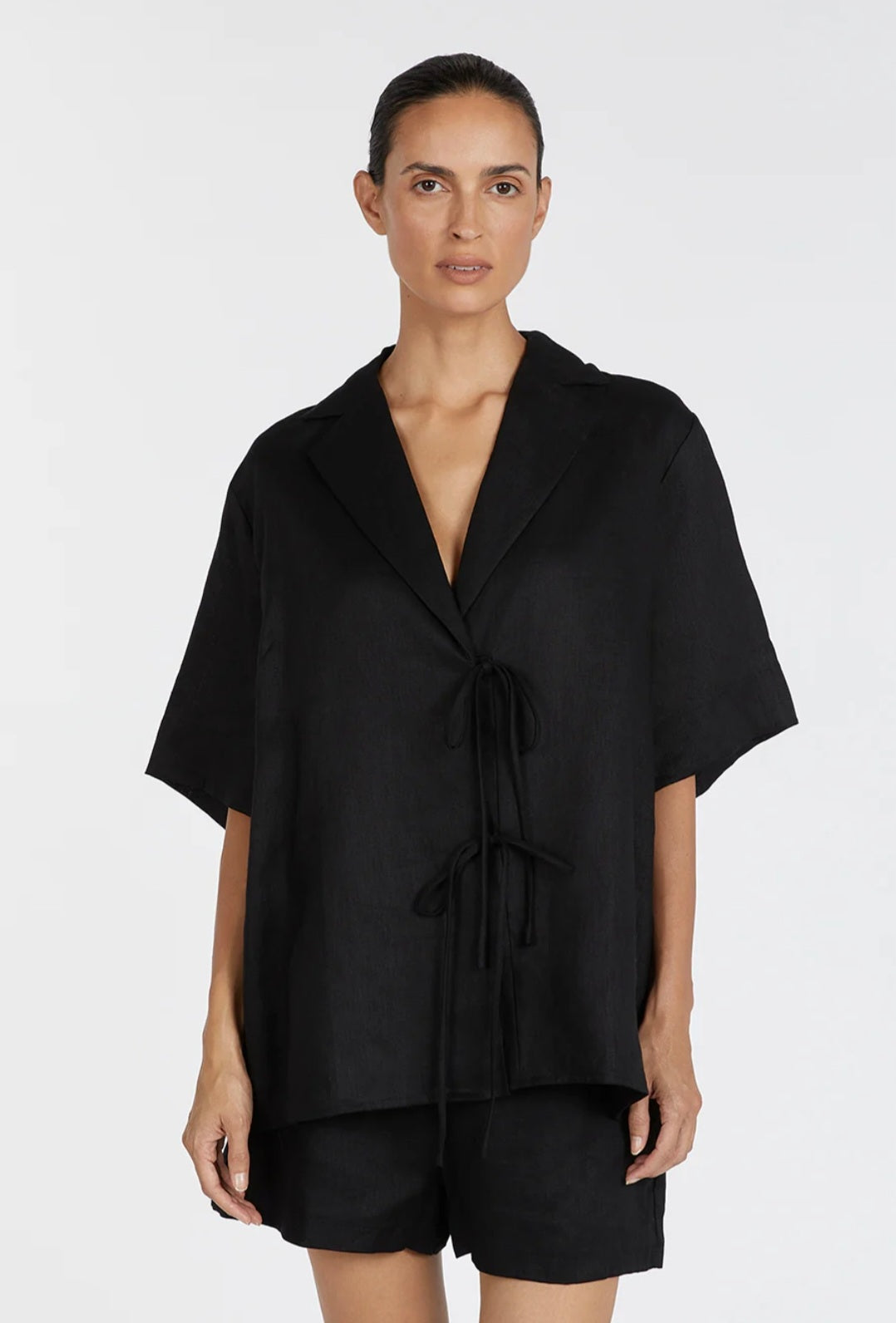 Black Linen Top | Linen Top | Shirt Top | Summer Top | 100% Organic Linen