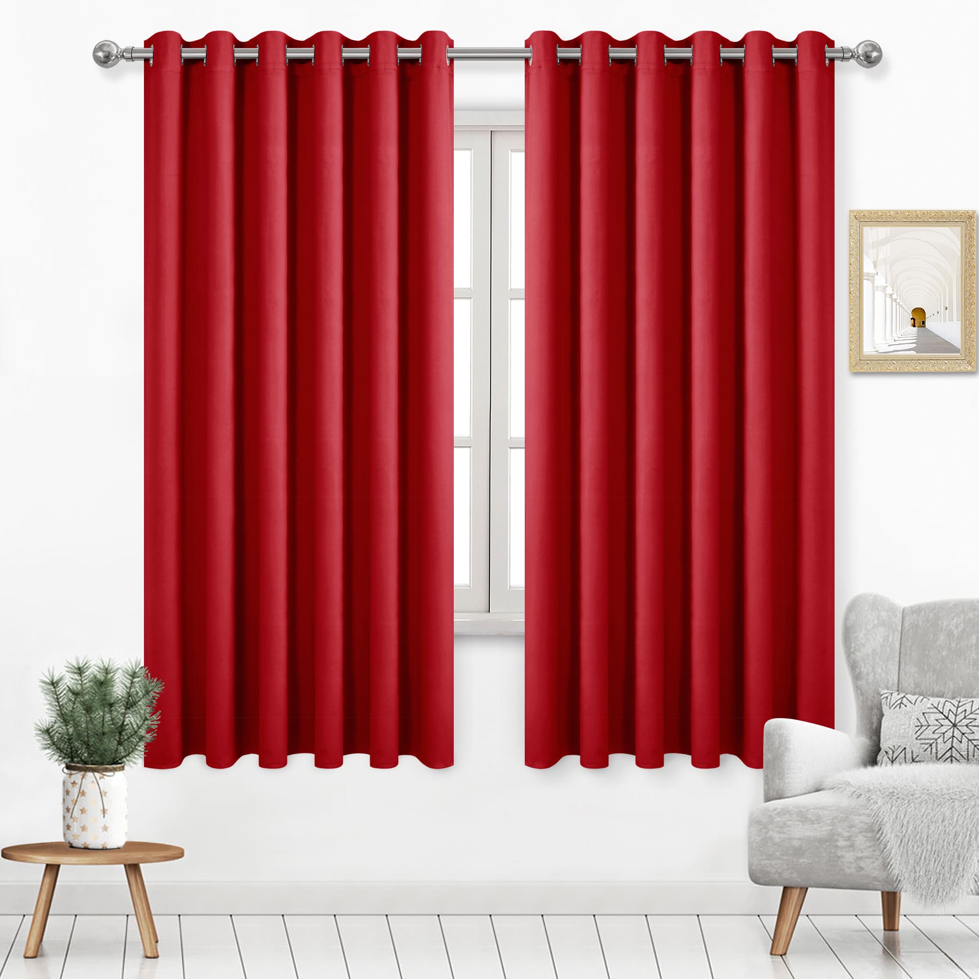 DWCN Grommet Blackout Curtains, Set of 2 Panels