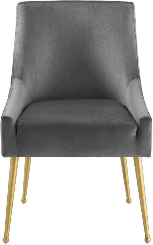 Discern Upholstered Performance Velvet Dining Chair, Gray