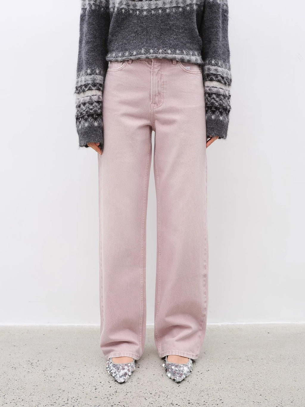 Fireladyfur Women's Pink Colorful All-Match Casual Jeans"Active Street"