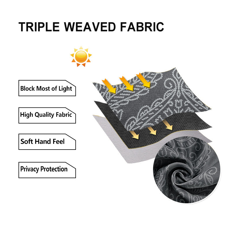 DWCN Ombre Blackout Curtains, Set of 2 Panels