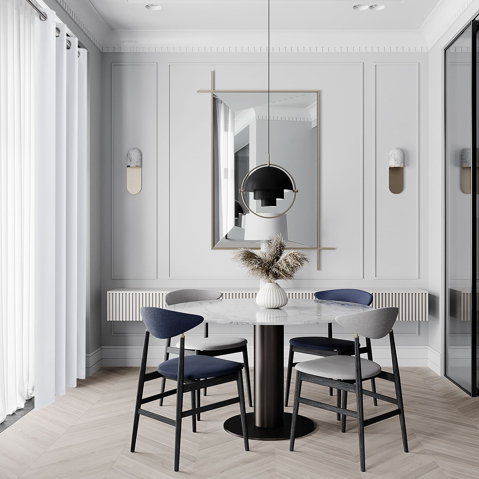 DWCN Grommet Blackout Curtains, Set of 2 Panels