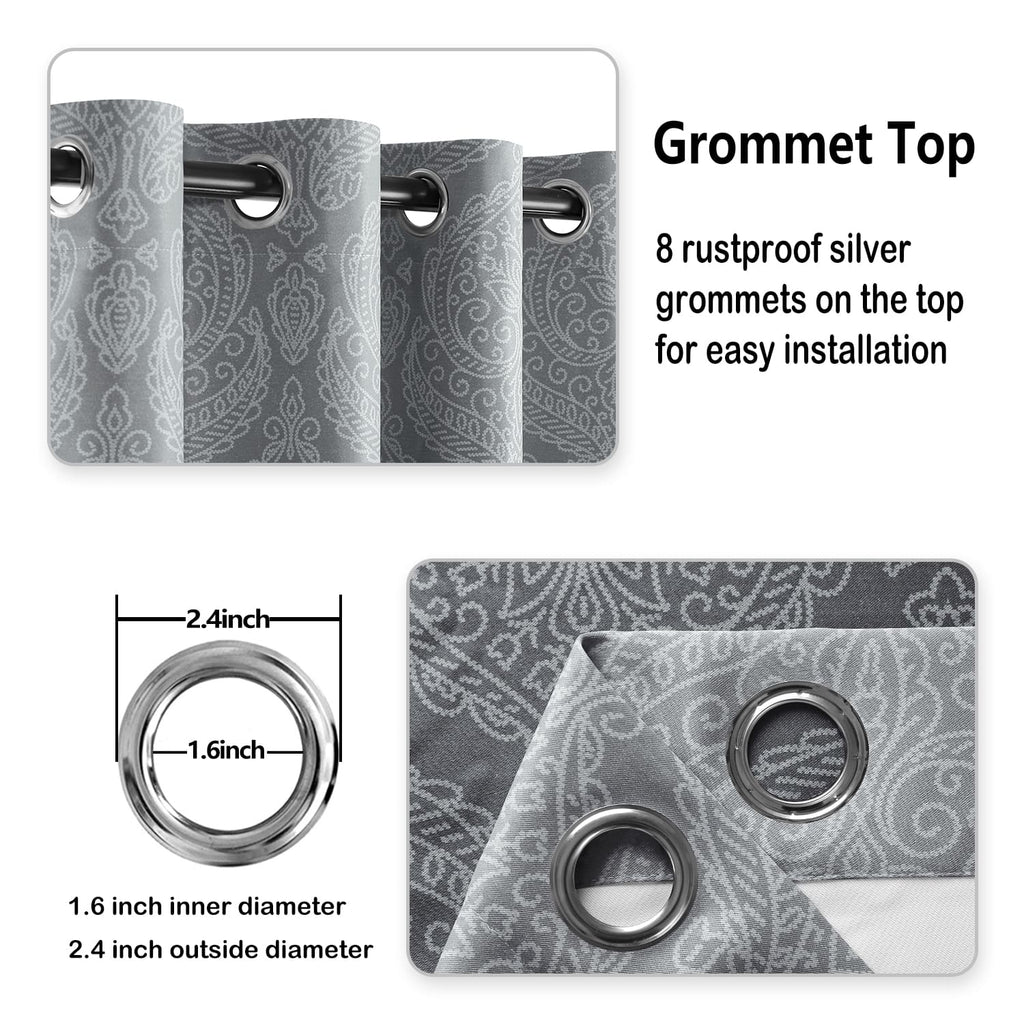 DWCN Ombre Blackout Curtains, Set of 2 Panels