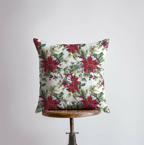 Christmas Poinsettia Pillow
