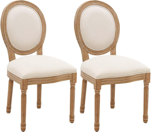 French Country Dining Chairs Set of 2, Upholstered Dining Room Chairs
