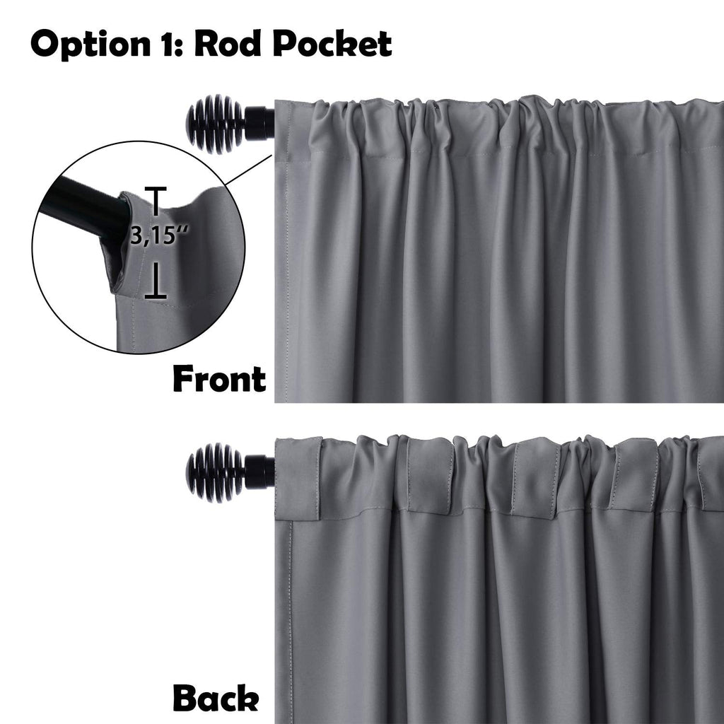 DWCN 1 Panel Wide Width Blackout Curtain, Room Divider Curtains