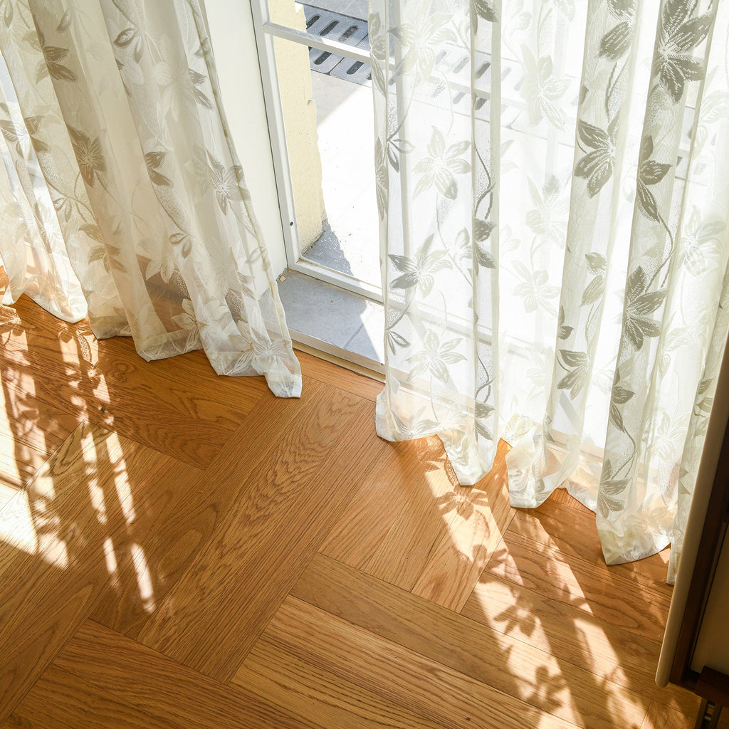 Custom Curtains: Semi-Sheer Lace Voile Curtains, Set of 2 Panels