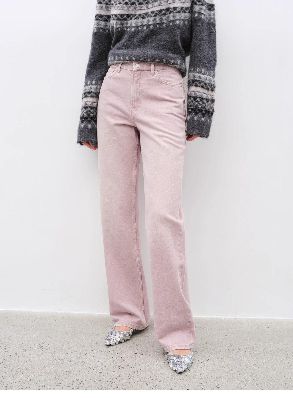 Fireladyfur Women's Pink Colorful All-Match Casual Jeans"Active Street"