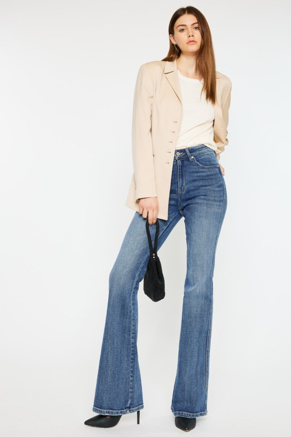 Kancan Cat's Whiskers High Waist Flare Jeans-3
