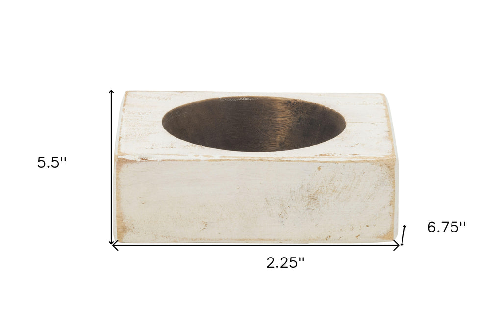 4" Wide Pillar Tabletop Pillar Candle Holder-3