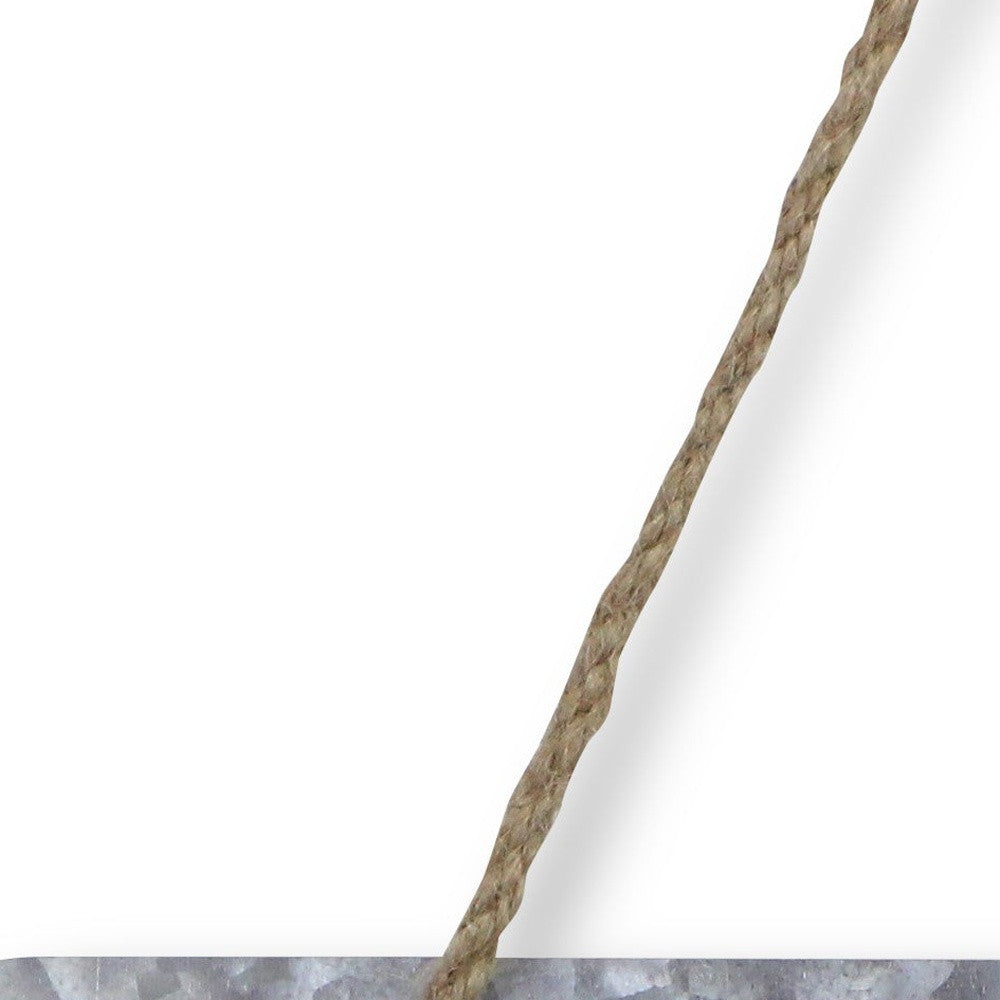 5" X 11" Gray Handcrafted Welcome Galvanized Metal Wall Decor-6