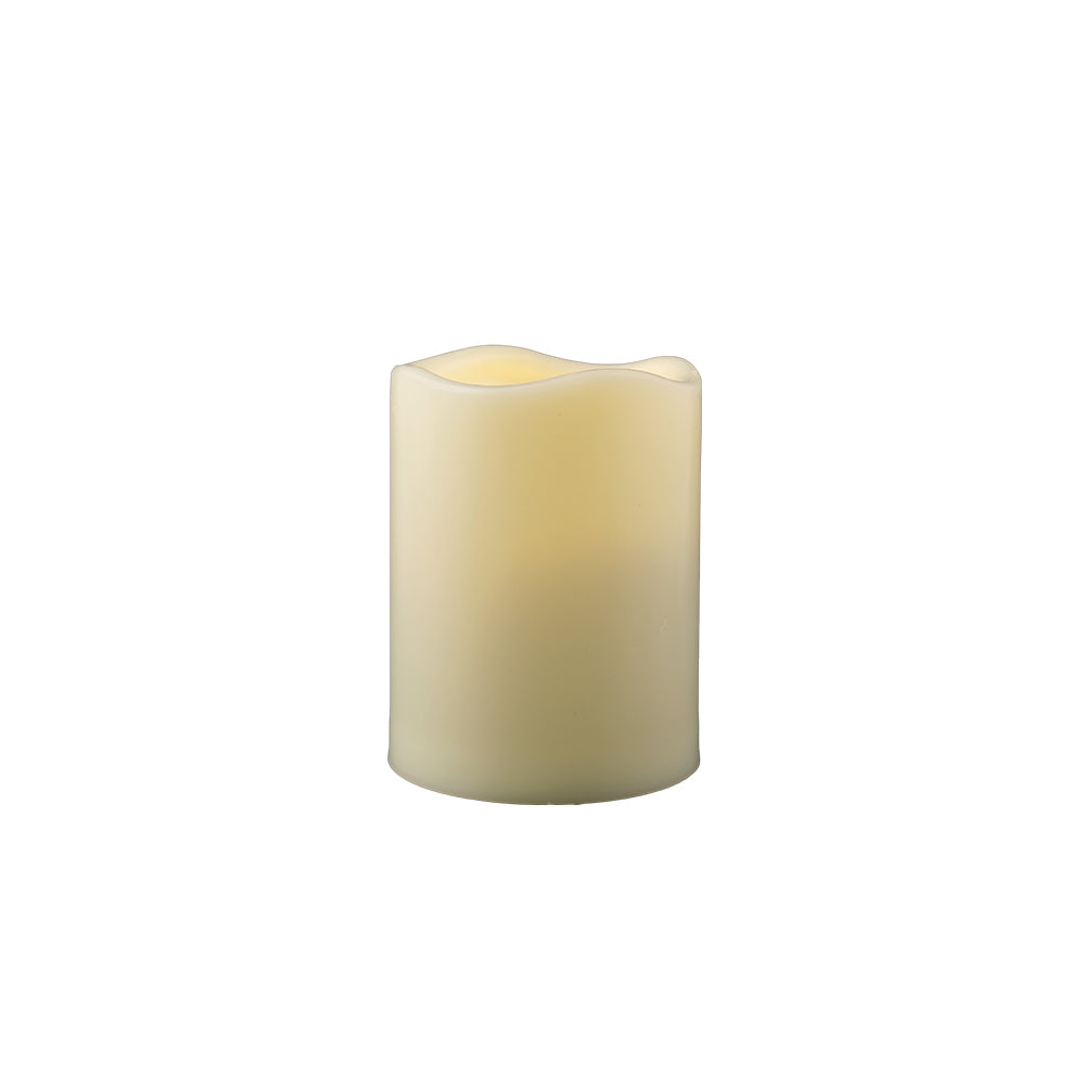 4" Ivory Flameless Indoor Outdoor Pillar Candle-1