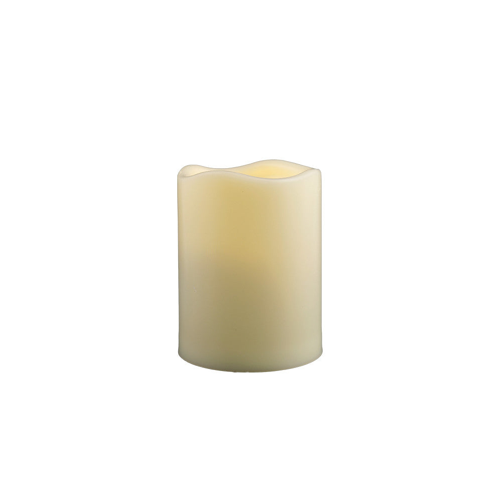 4" Ivory Flameless Indoor Outdoor Pillar Candle-2