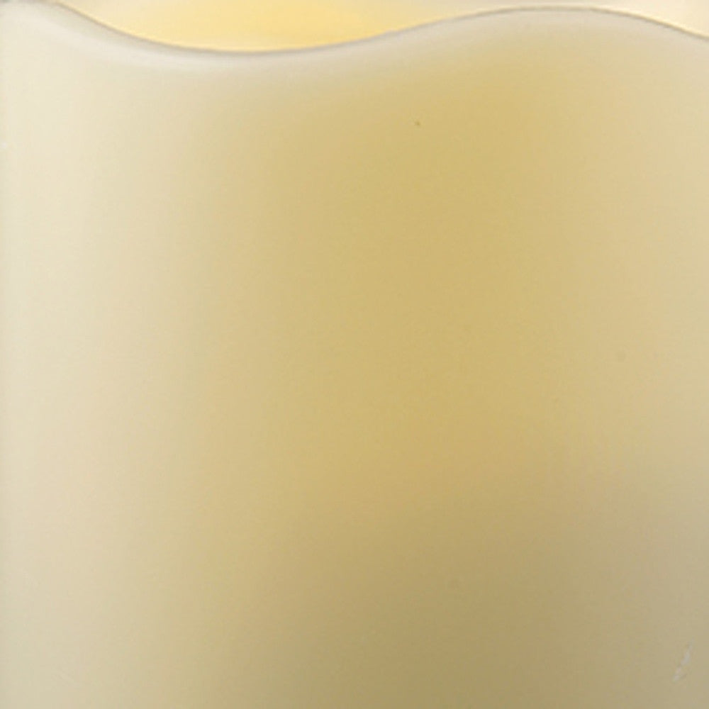 4" Ivory Flameless Indoor Outdoor Pillar Candle-3