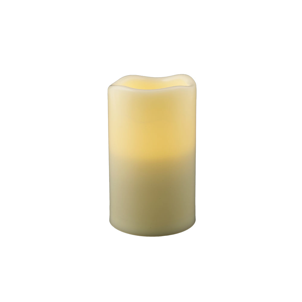 5" Ivory Flameless Indoor Outdoor Pillar Candle-1