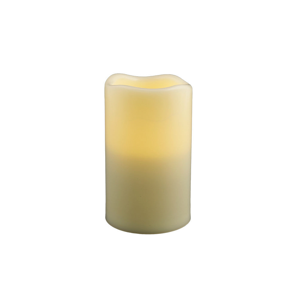 5" Ivory Flameless Indoor Outdoor Pillar Candle-2