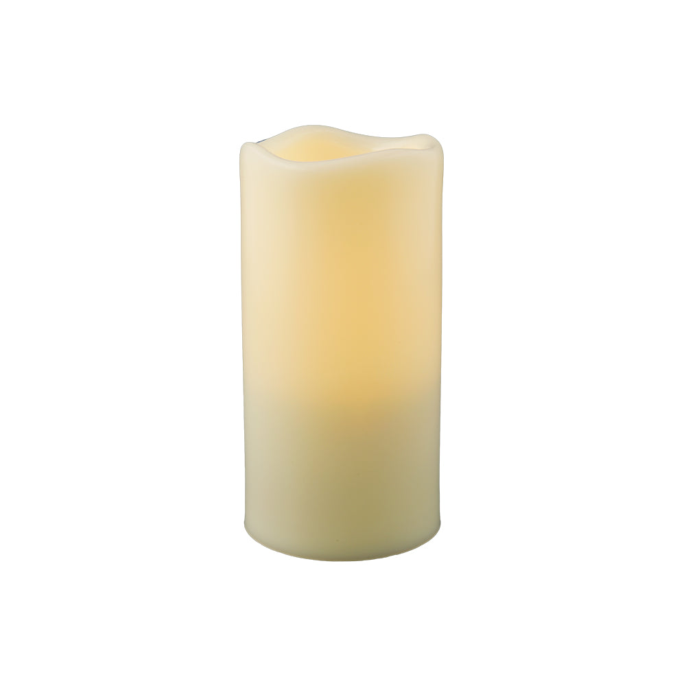 6" Ivory Flameless Indoor Outdoor Pillar Candle-2