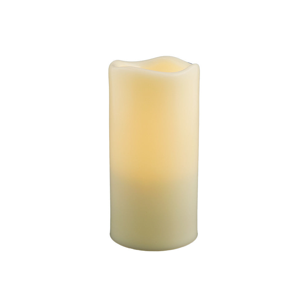6" Ivory Flameless Indoor Outdoor Pillar Candle-1
