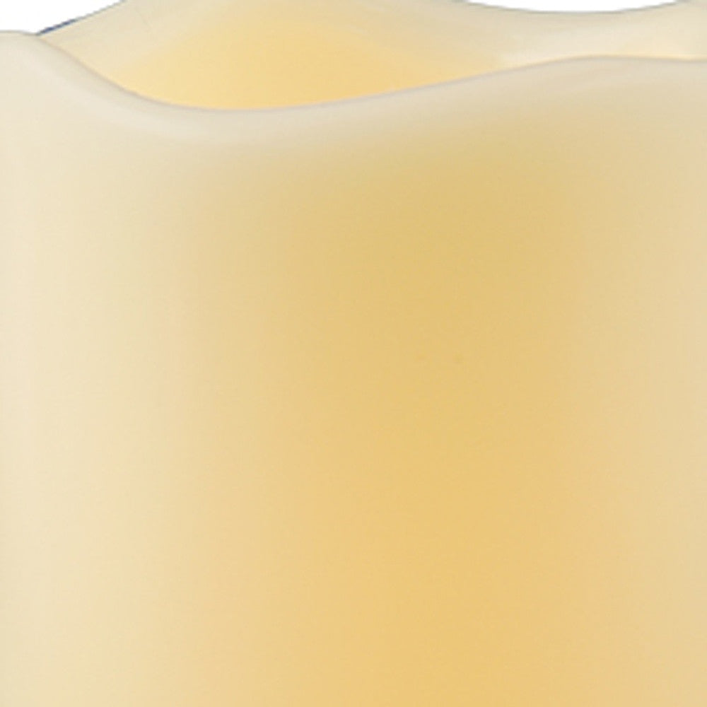 6" Ivory Flameless Indoor Outdoor Pillar Candle-3