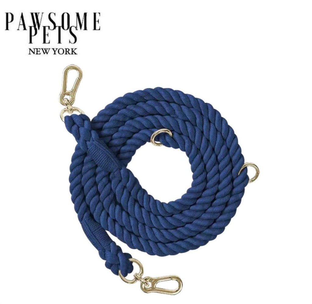 HANDS FREE DOG ROPE LEASH - ROYAL BLUE