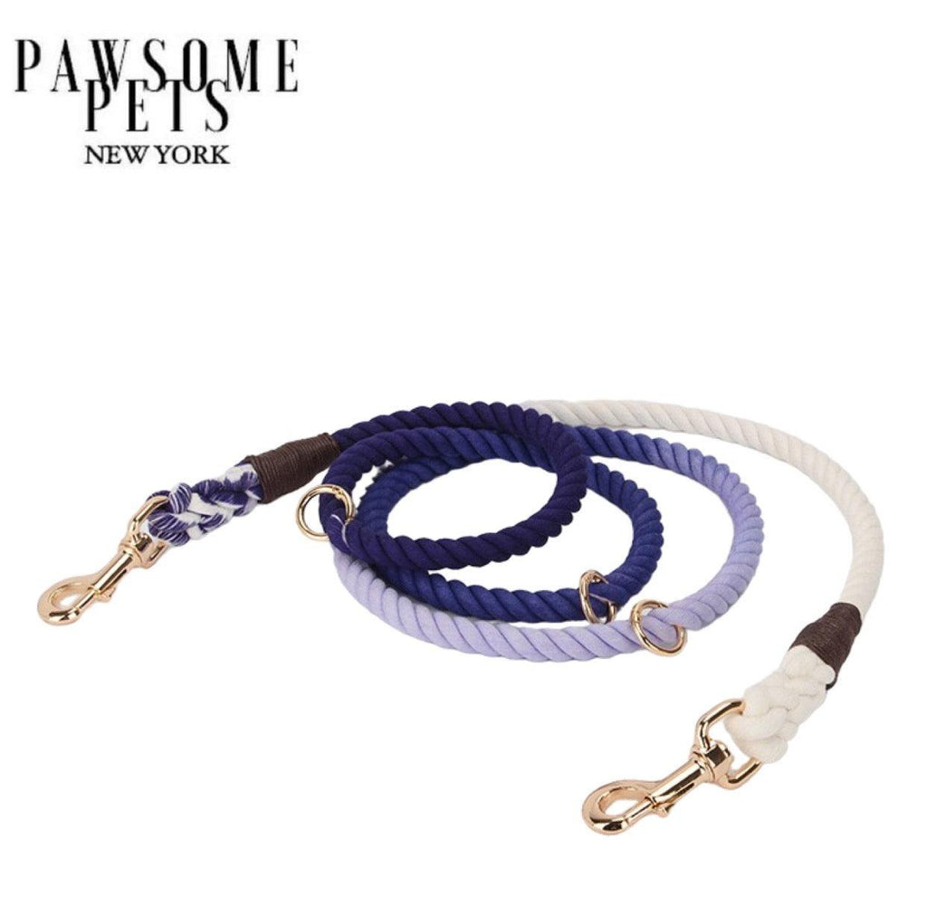 HANDS FREE DOG ROPE LEASH - OMBRE DARK PURPLE