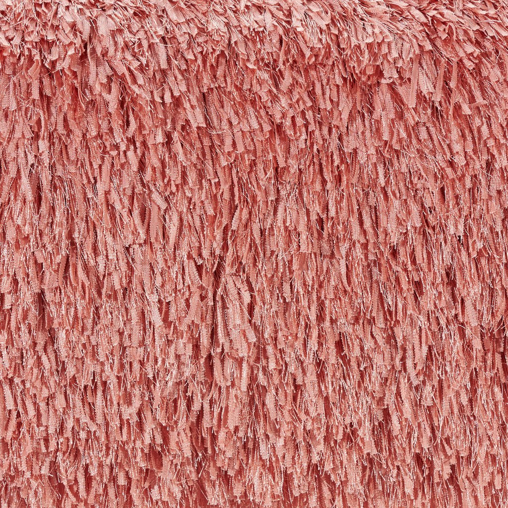 14" X 24" Coral Shag Lumbar Throw Pillow-7