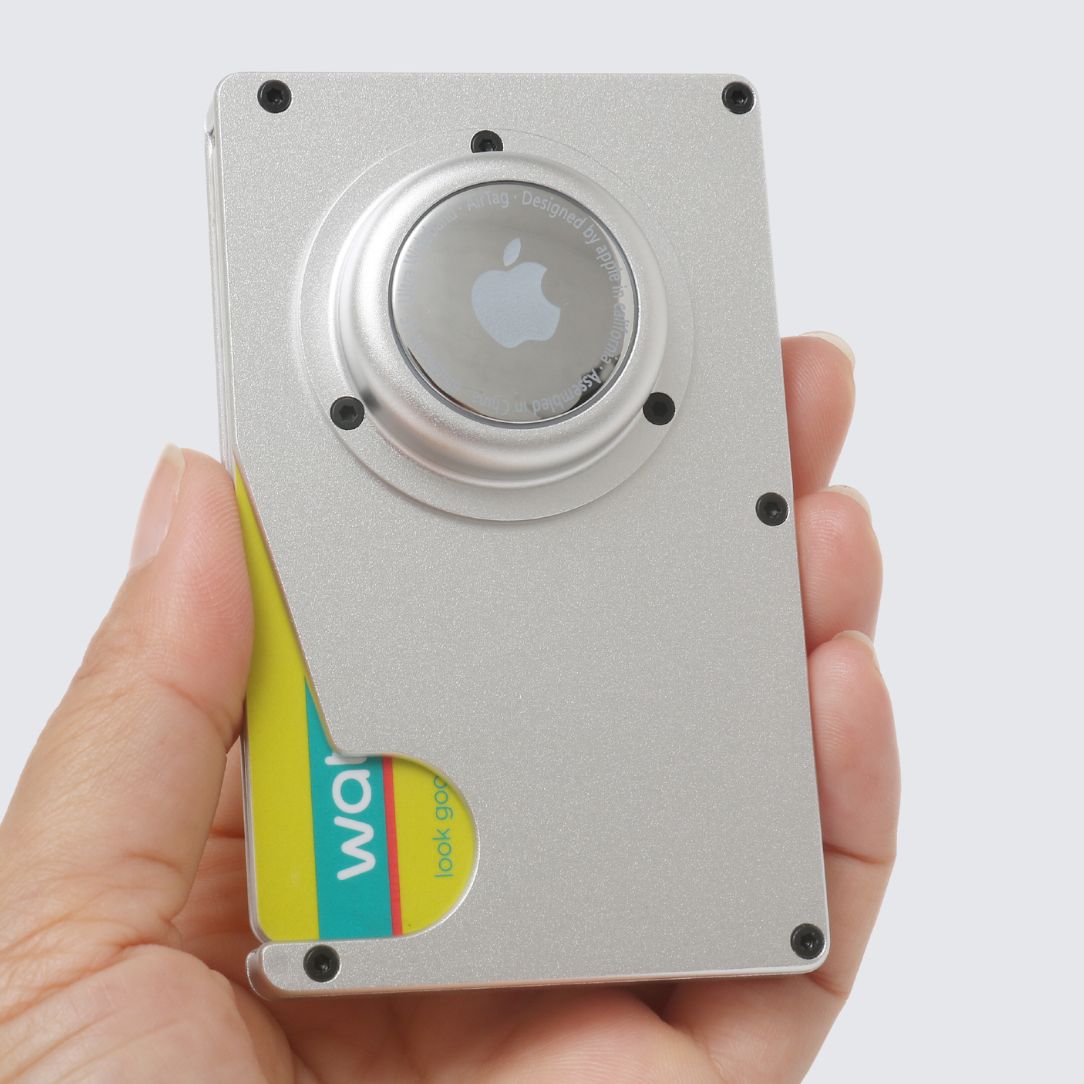 HUNTLY AirTag Wallet I Silver-2