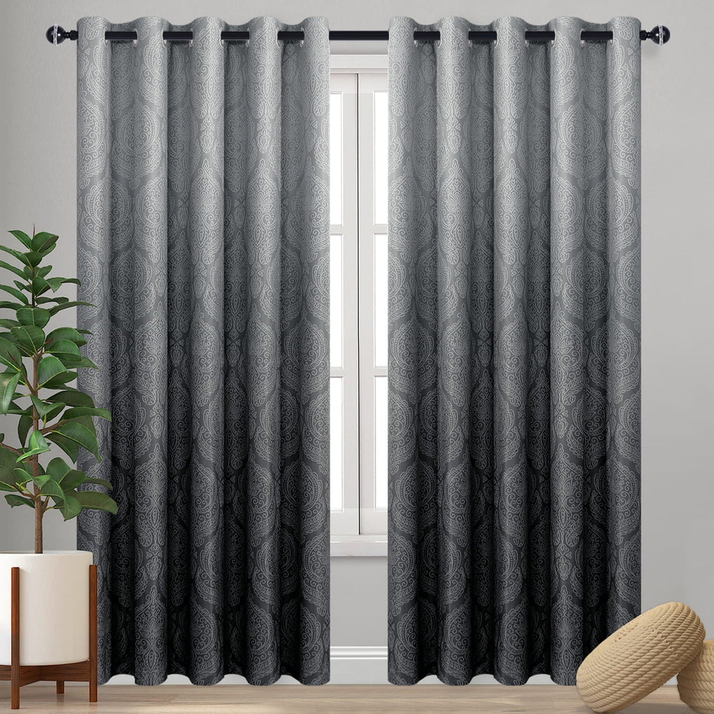 DWCN Ombre Blackout Curtains, Set of 2 Panels