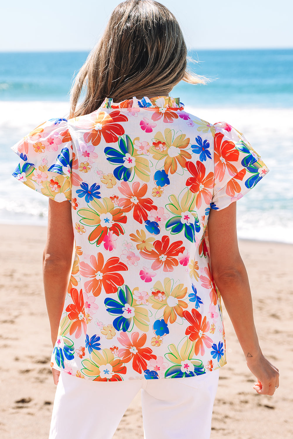 Chelsea Floral Bouquet Flutter Top-1