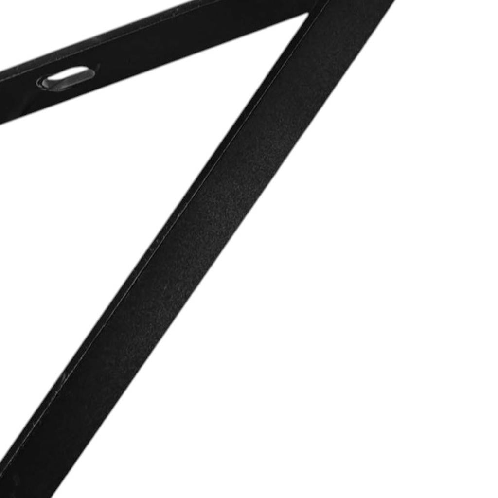 7" Set Of Two Black Metal Wall Mounted Shelf Brackets-5