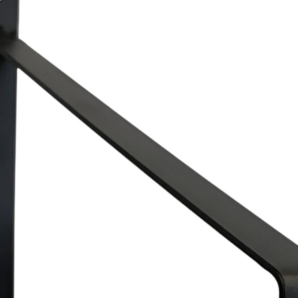 8" Set Of Two Black Metal Wall Mounted Shelf Brackets-3