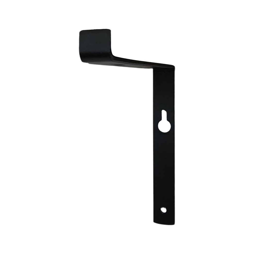 7" Set Of Two Black Metal Wall Mounted Shelf Brackets-5